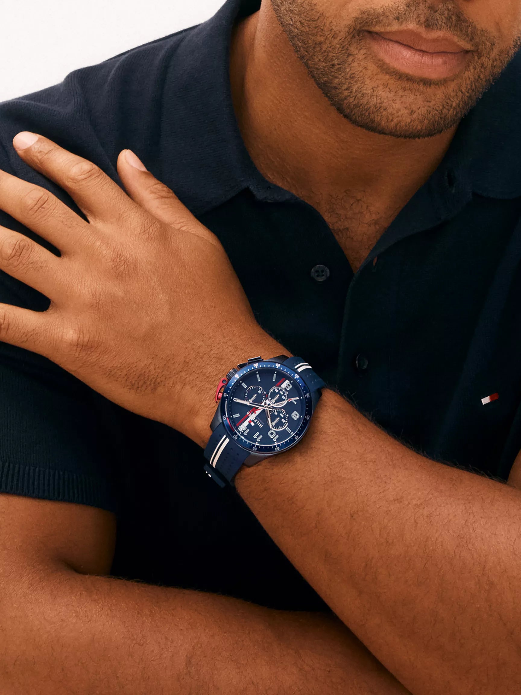 Tommy Hilfiger46MM Sport Watch with Silicone Strap