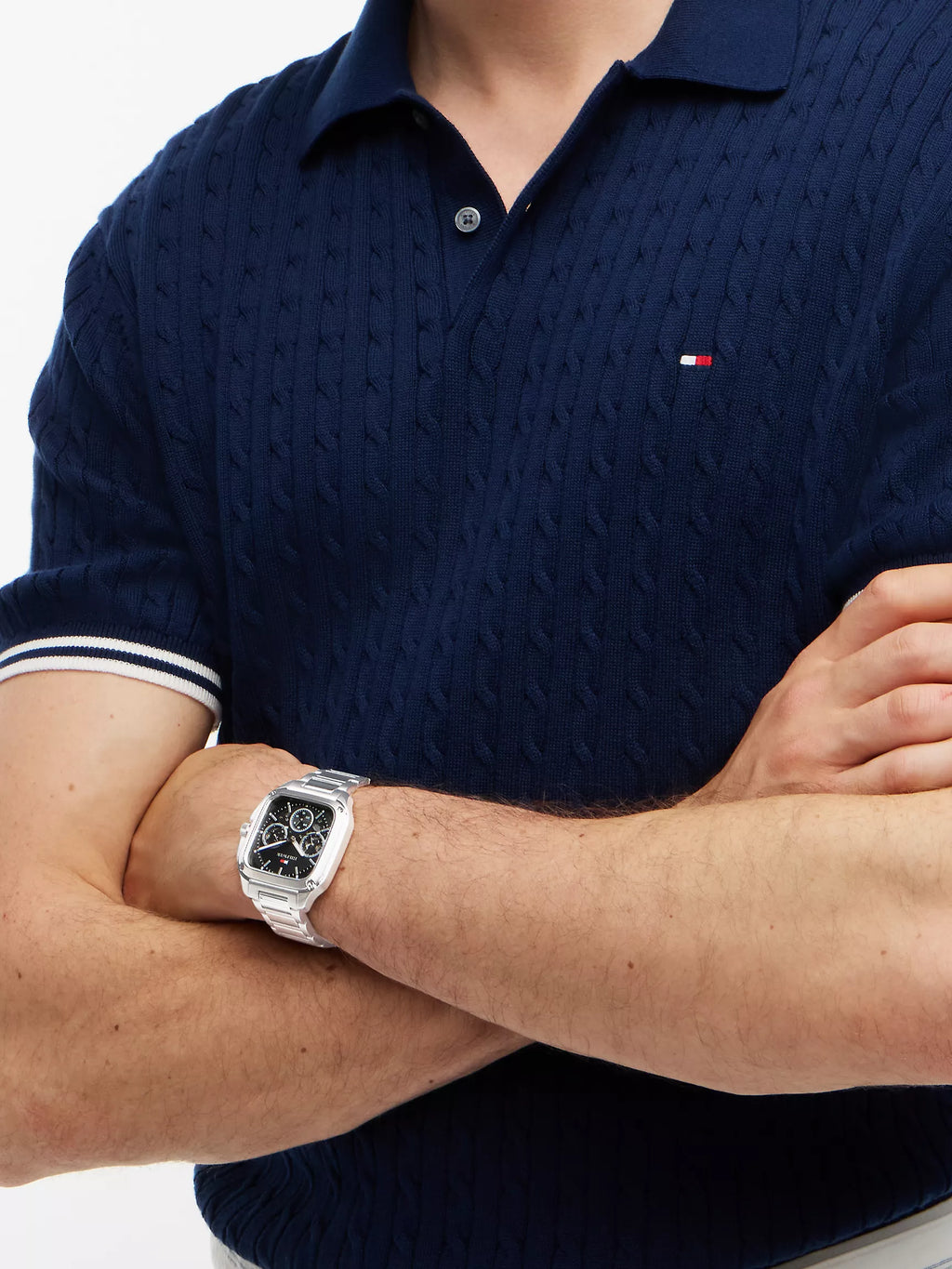 Tommy Hilfiger 37MM Rectangle Skeleton Dial Sport Watch
