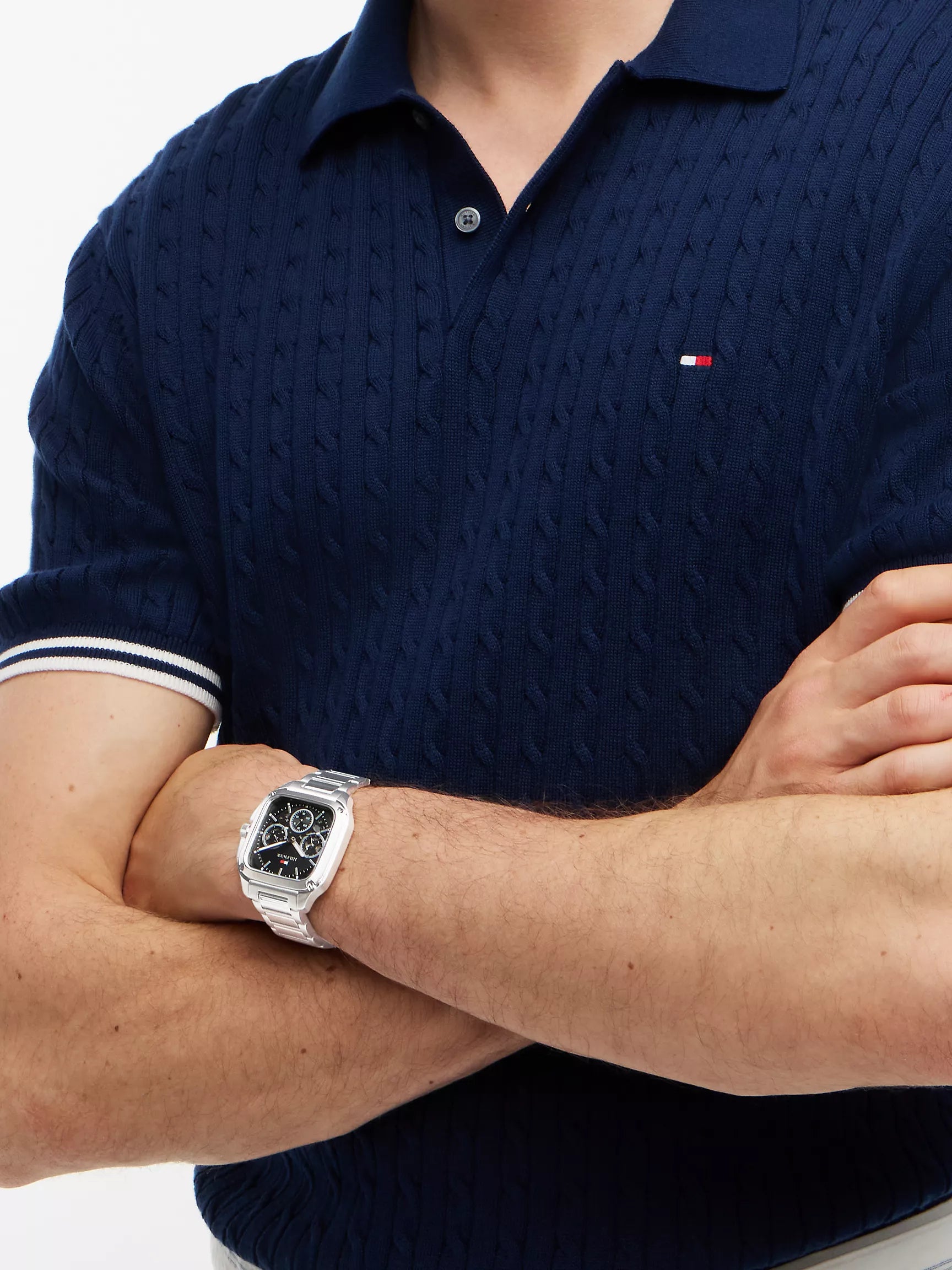 Tommy Hilfiger 37MM Rectangle Skeleton Dial Sport Watch